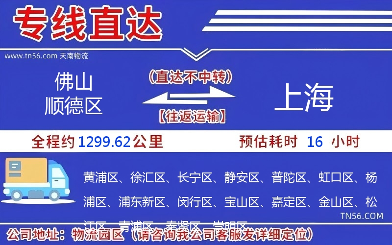 佛山順德區到上海物流公司 佛山順德區到上海物流公司