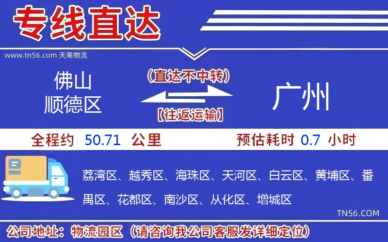 佛山順德區到廣州物流公司 佛山順德區到廣州物流公司