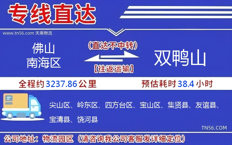 佛山南海區到雙鴨山物流公司 佛山南海區到雙鴨山物流公司